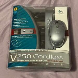NEW Logitech V250 Cordless Mouse and Number Pad Kit for Notebooks